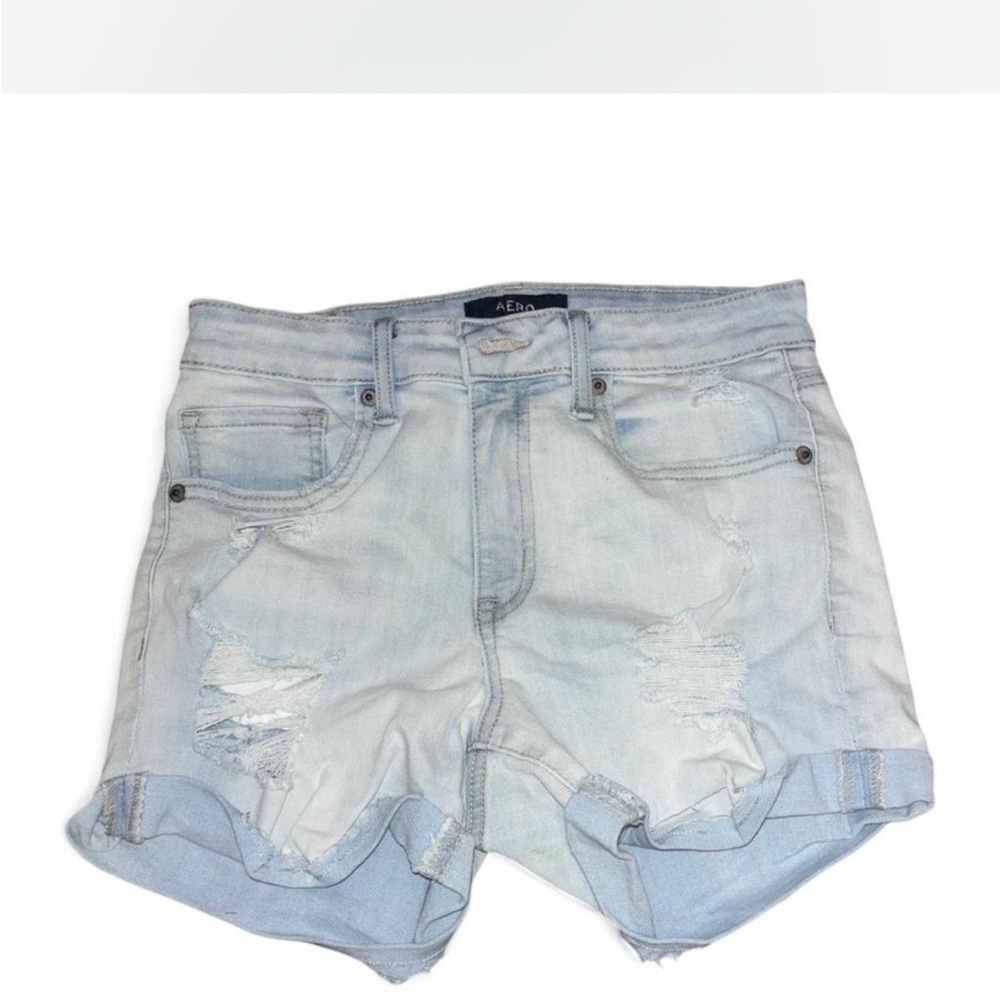 Aero Women's Light Blue Denim Shorts